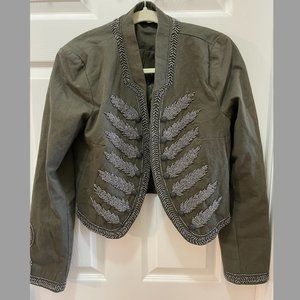 Free People Beaded Military Jacket